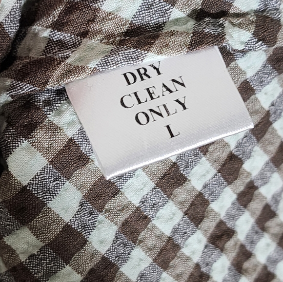 Tish Cox Brown and White Checkered Blouse - Picture 4 of 7